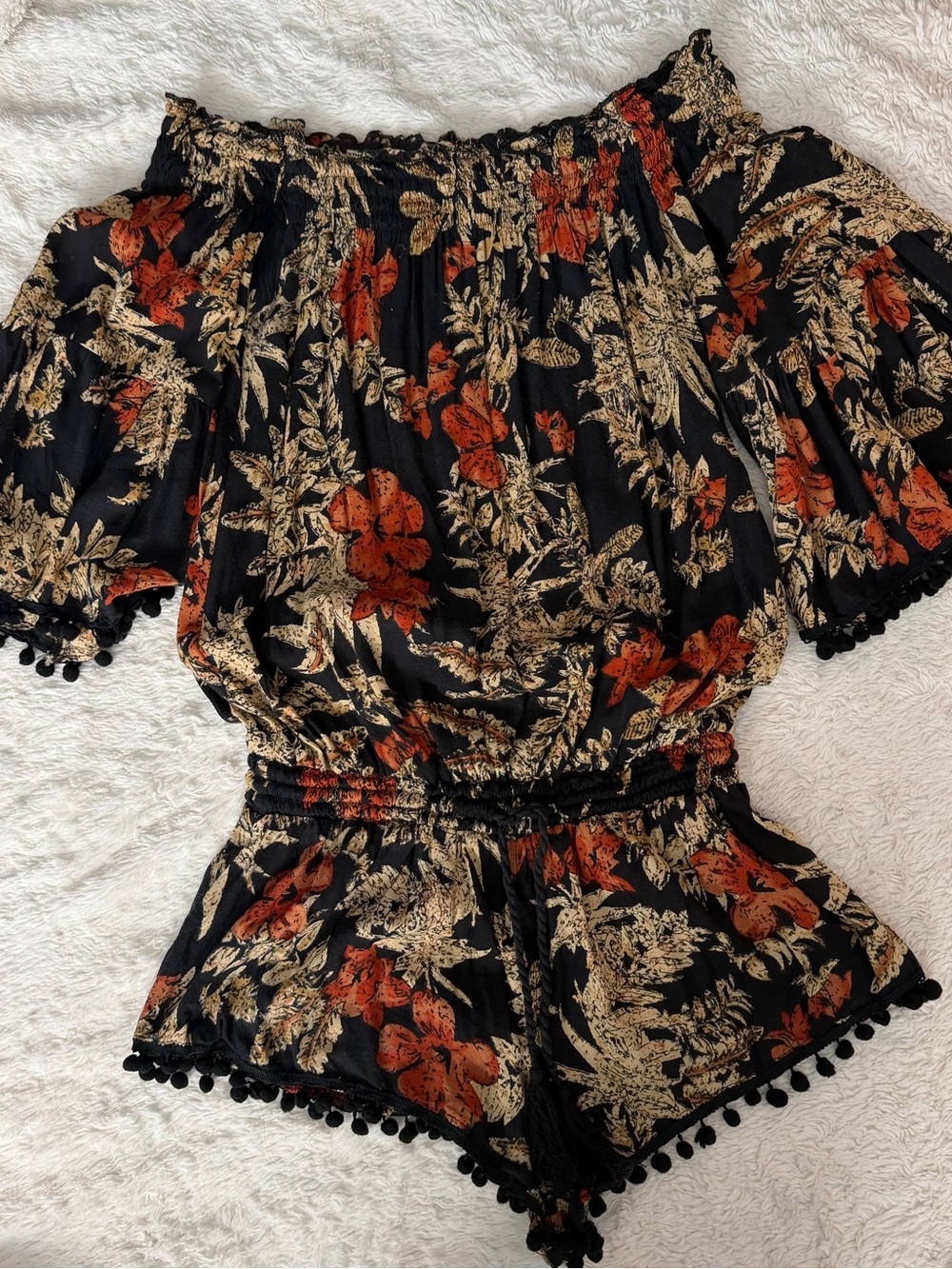 RAGA Off-Shoulder Floral Romper